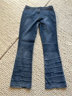 Y2K Vintage Liquid Flared Jeans | size 11
